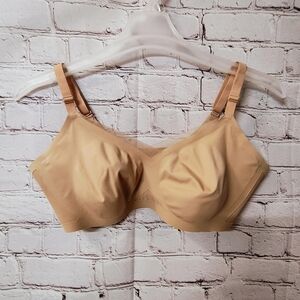 Honeylove Crossover Wireless Mesh Sand Nude Bra XL
